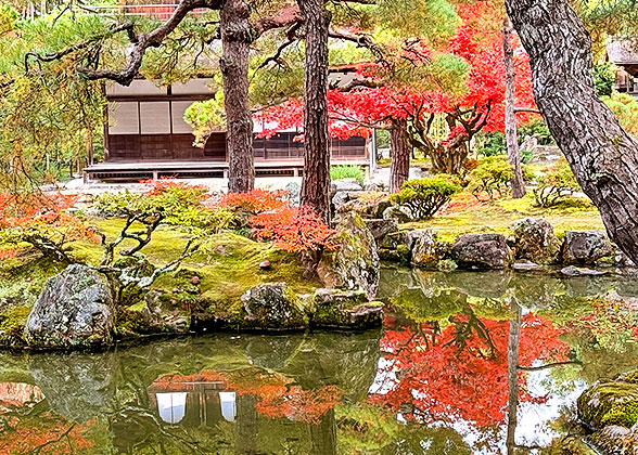 The pond at Ginkaku-ji Temple