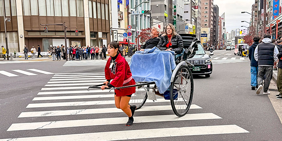 Experience Rickshaw at Nakamise-dori Street