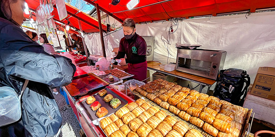 Diverse Food Stalls