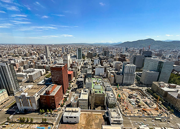 The view from the top of Sapporo TV Tower