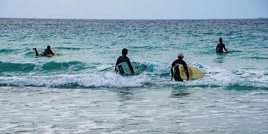 People Enjoying Sea Sports in Toliara