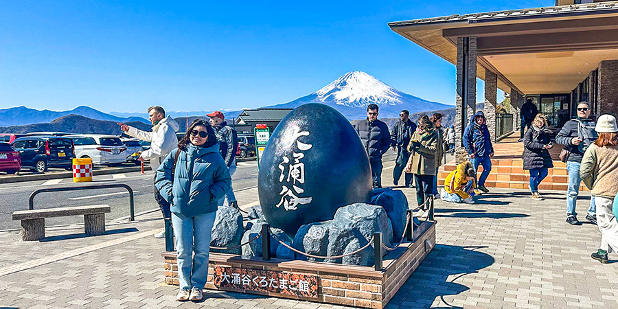 Mount Fuji Seen from Owakudani Valley