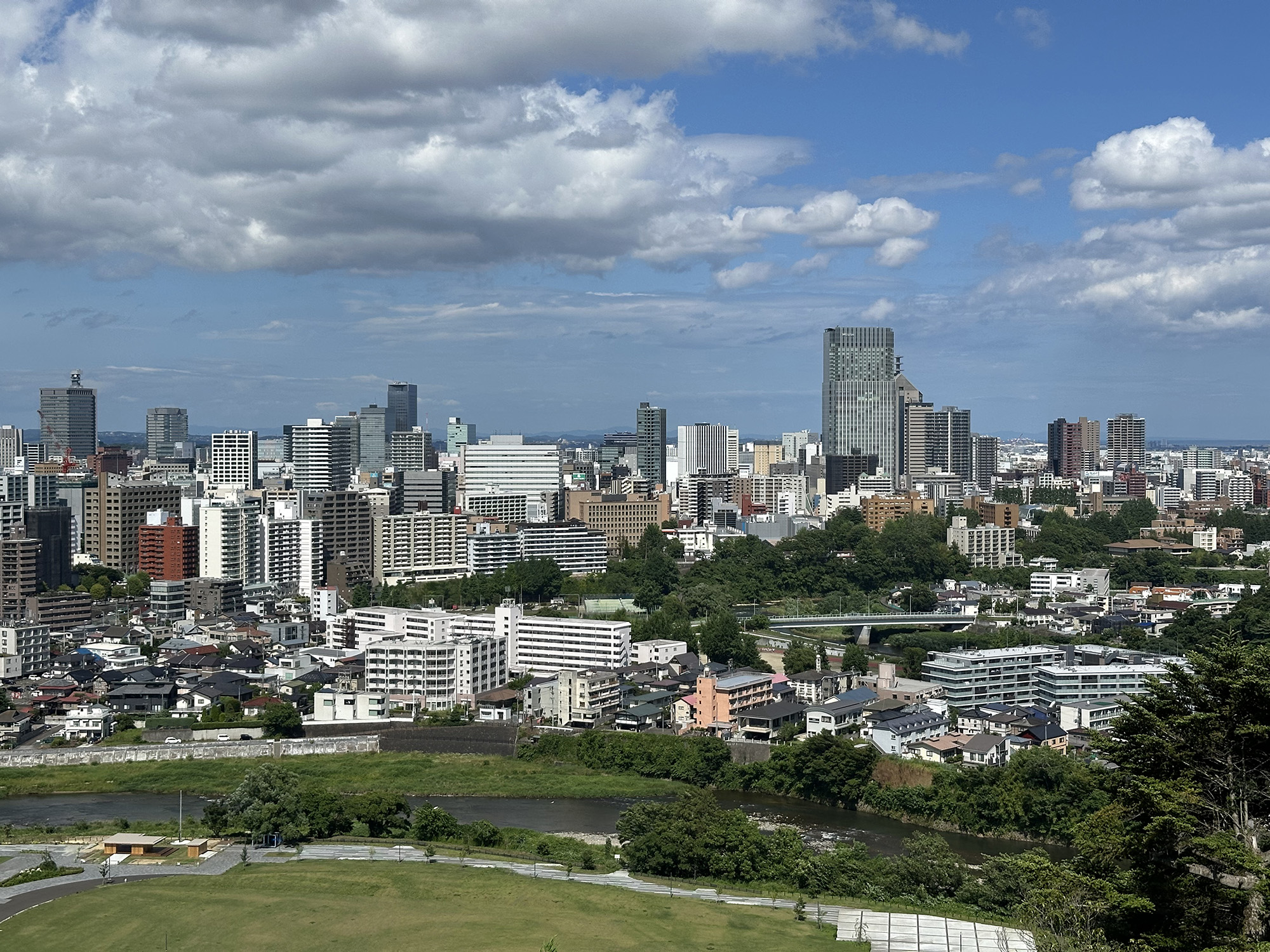 Landscape of Sendai in Summer