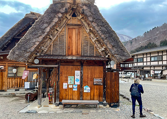 Thatched-roof Cafe in Shirakawa-go