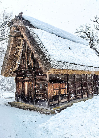Gassho-style Houses in Winter