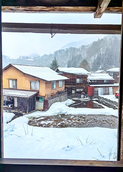 Snowy Scene from Window