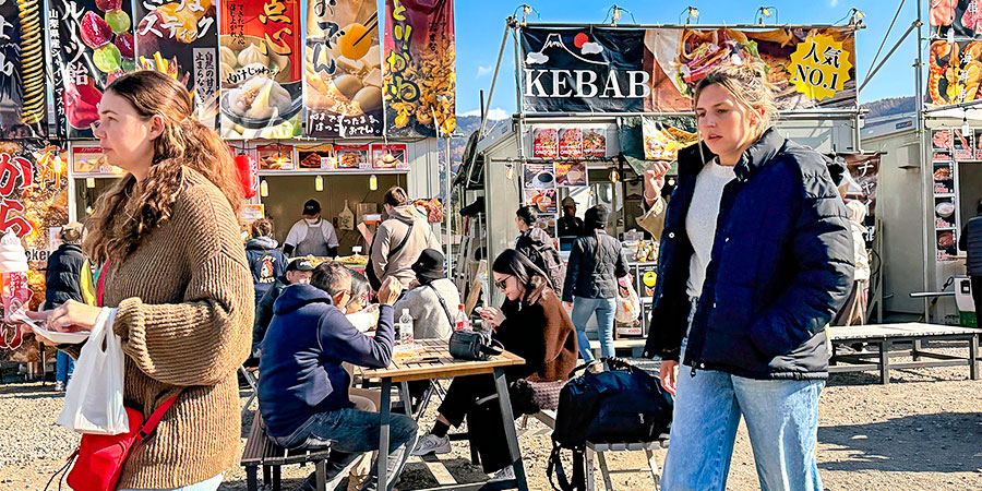 Food Stalls during Fall Foliage Festival