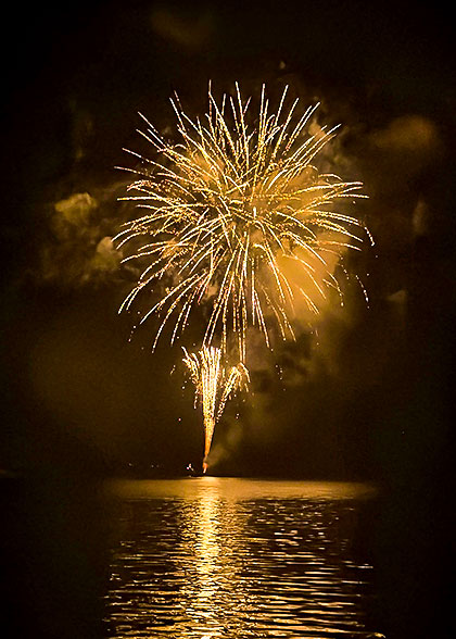 Fireworks over the Sea