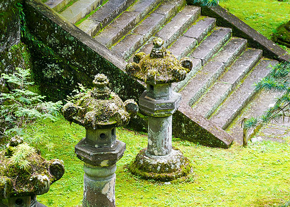 Moss-covered Stone Lantern