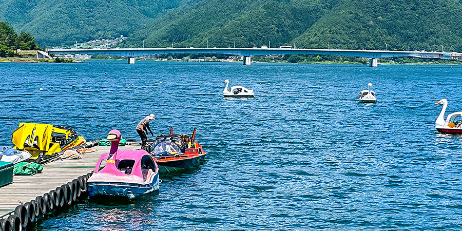 Sightseeing on Lake Kawaguchi