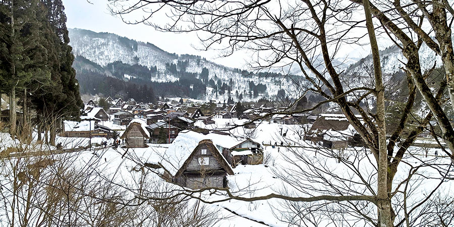 Snowy Foothills of Mount Fuji