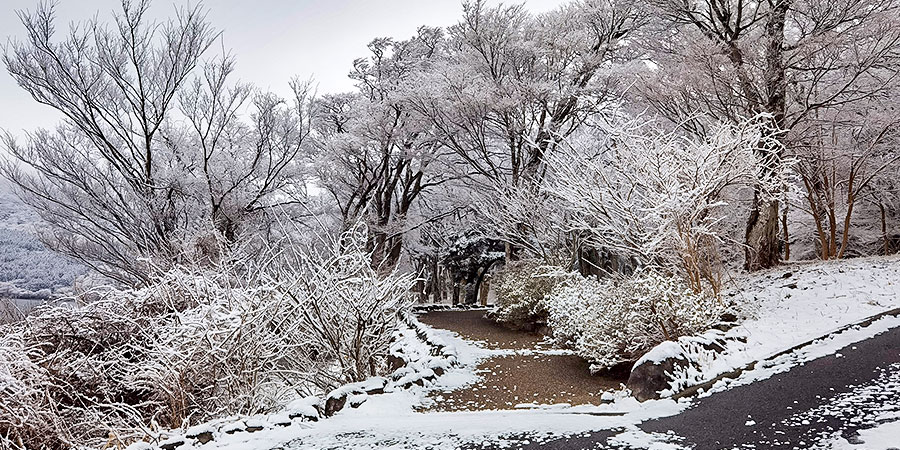 Snow Scenery on Mount Fuji
