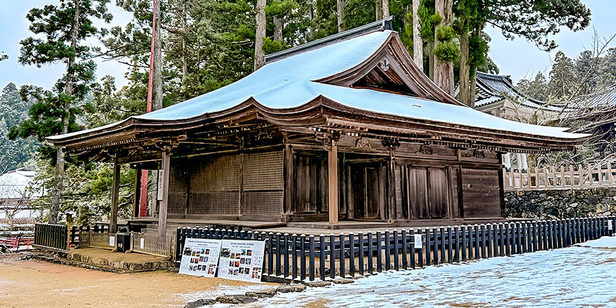 Snow scenery of Mount Koya in December