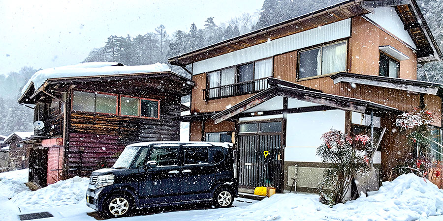 Snow-Covered Scene in Takayama