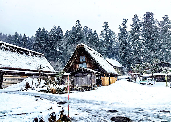 Snow View of Cities along the Sea of Japan
