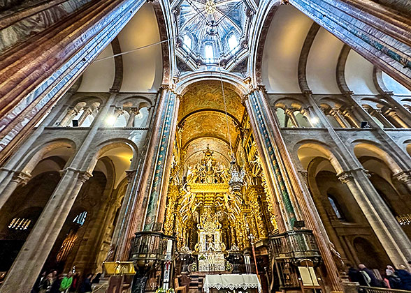 Inside the Santiago de Compostela Cathedral