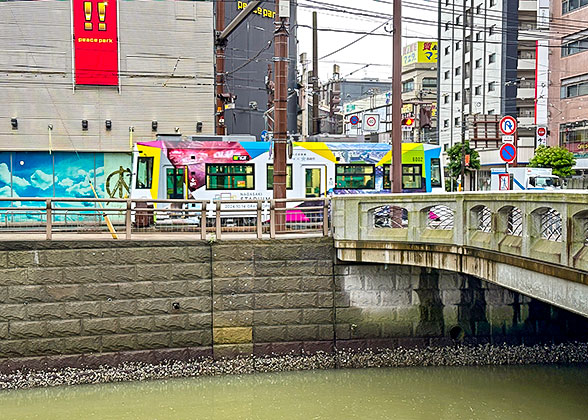 Street View of Nagasaki in Cloudy May