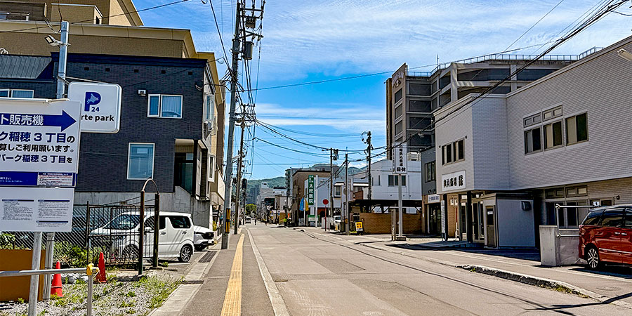 Street View of Otaru in April without Snow