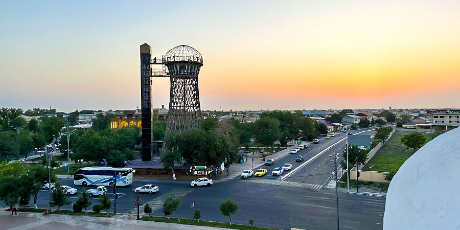 Sunset in Uzbekistan's November