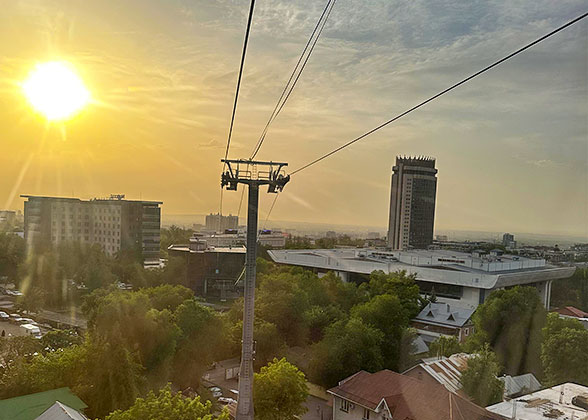 Sunset in Kok Tobe Park
