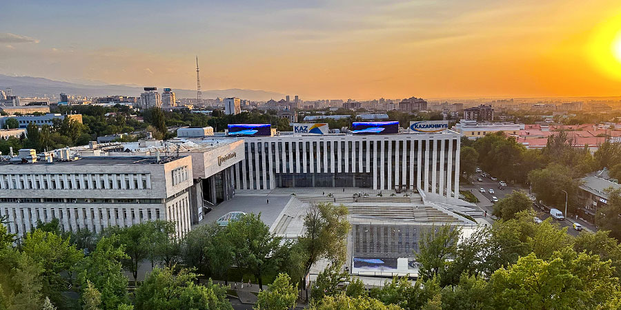 Sunset in Kazakhstan's May
