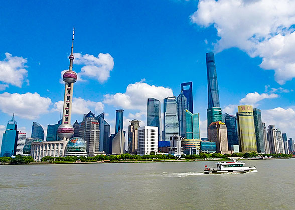 Shanghai Pudong Area Seen from the Bund