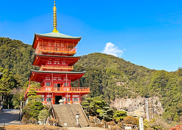 Three-story pagoda near Nachi Waterfall