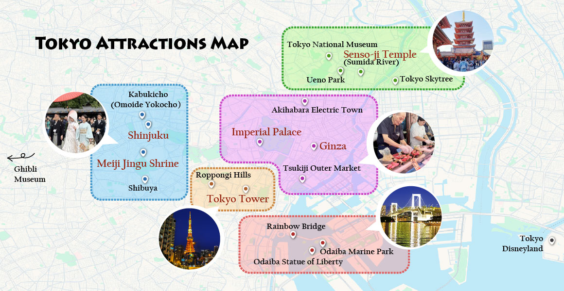 Tokyo Attractions Map