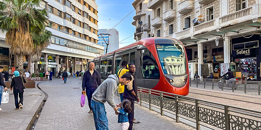 Tram Train in Casablanca, Morocco