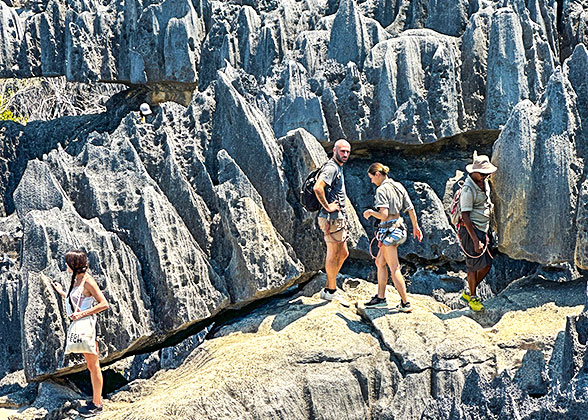 People at Tsingy de Bemaraha Summit