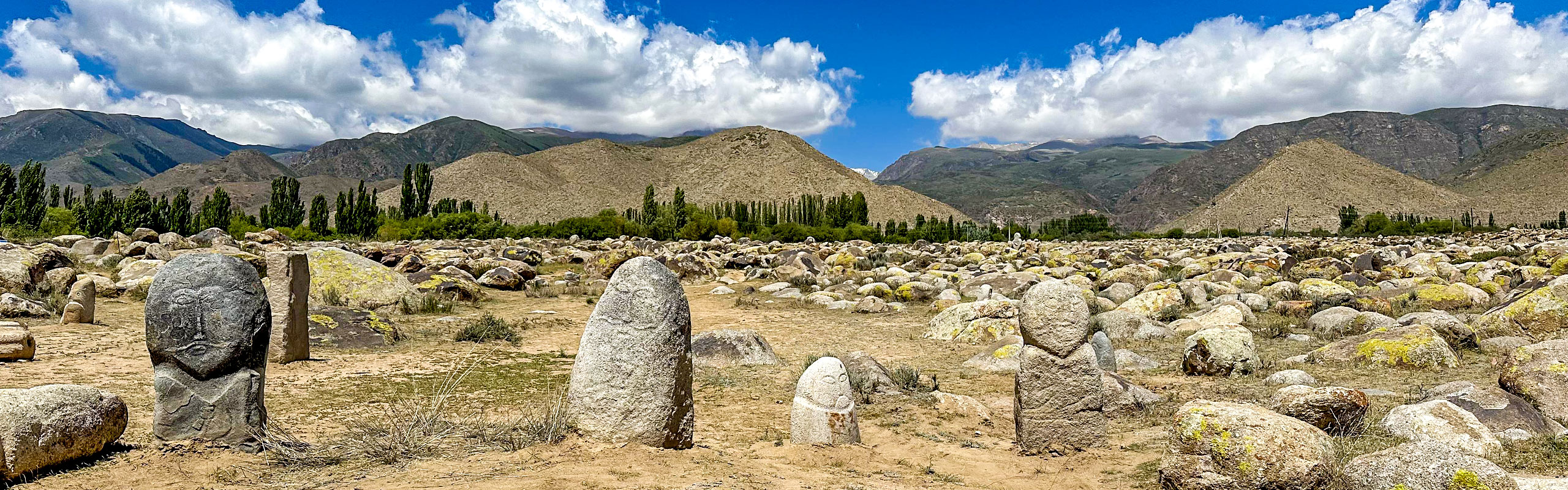 Turkic Stone Statues at Issyk Kul Lake