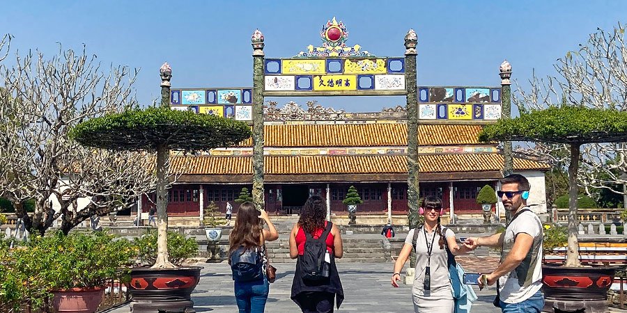 Purple Forbidden City in Sunny Day