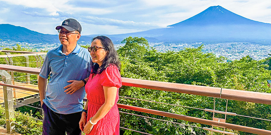 A View of Mt. Fuji at Arakurayama Sengen Park