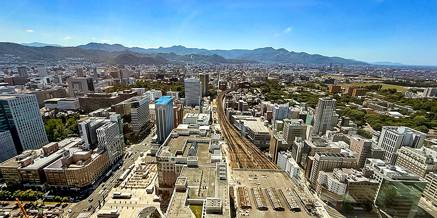 The view from the top of Sapporo TV Tower