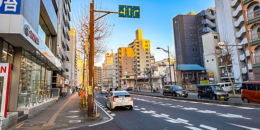 Silent Yokohama Street in Late January