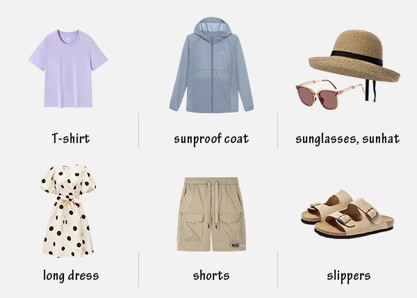Clothes for Algiers in August
