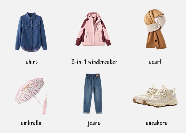 Clothes for Algiers in February