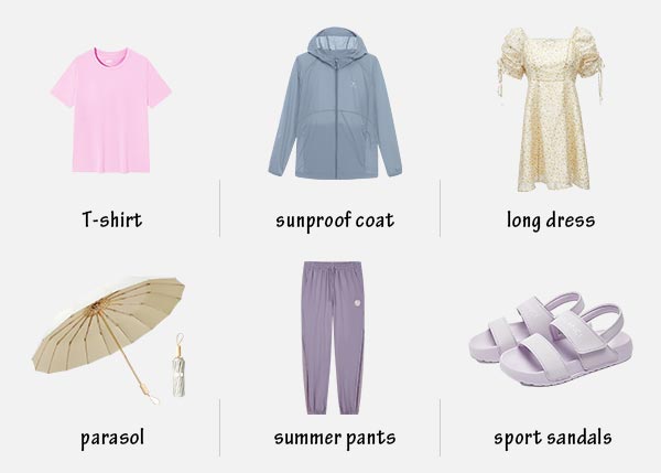 Clothes for Algiers in July