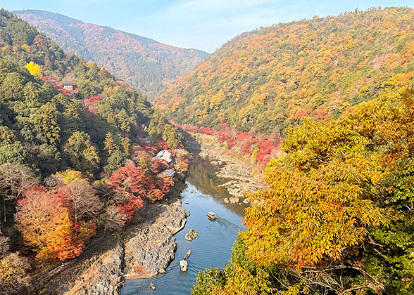 Impressive Autumn View in Arashiyama