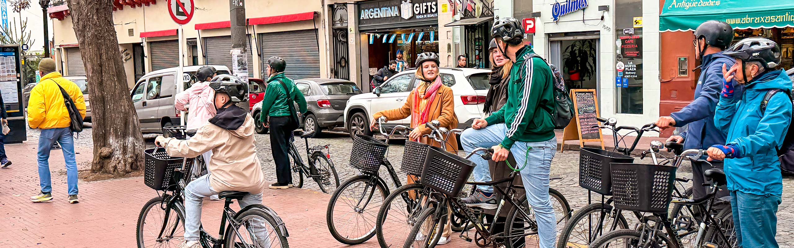 Bicyclists at San Telmo