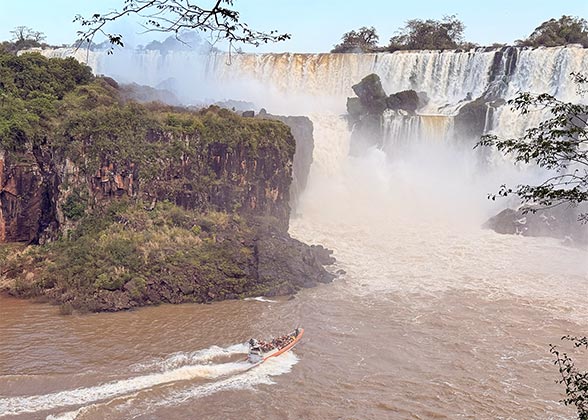 Sailing on Iguazu Falls, Argentina