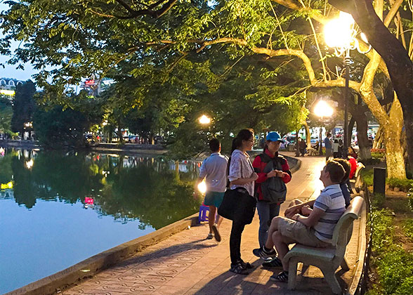 Cool Night at Hoan Kiem Lake