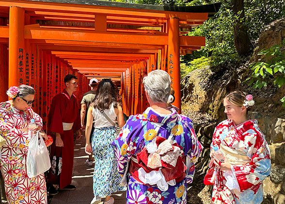 Visitors in Fushimi Inari Shrine