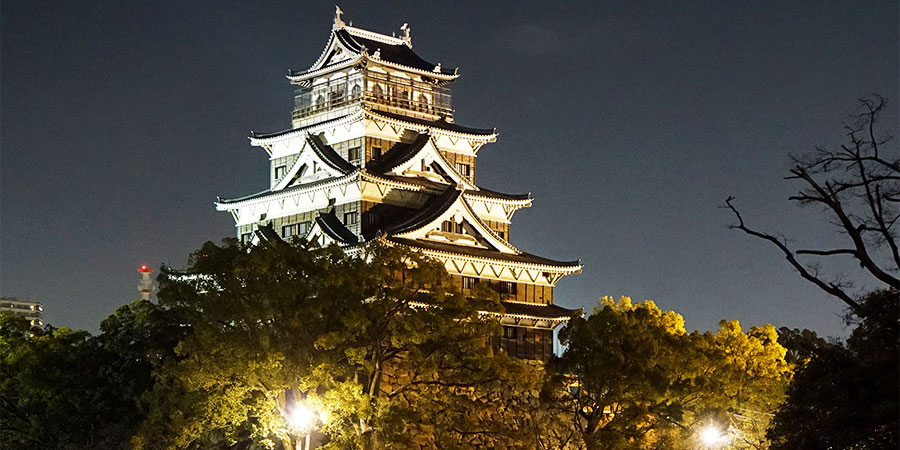 Night View of Hiroshima Castle