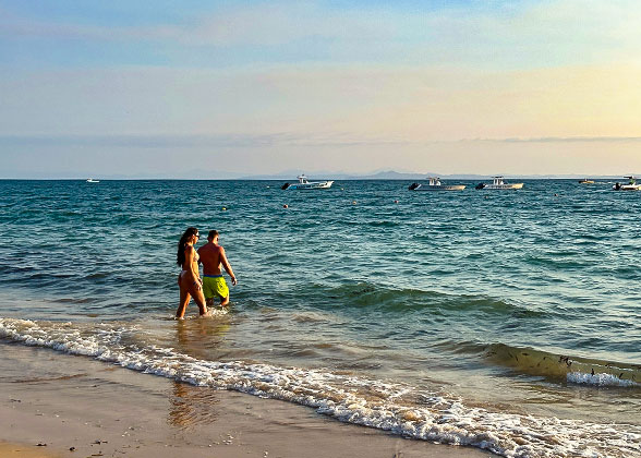 An Bang Beach in Hot Weather