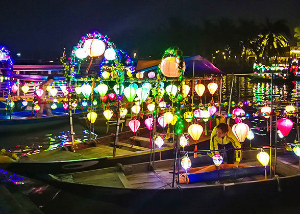 Lantern Boats on Thu Bon River