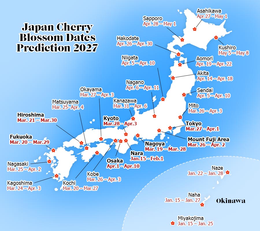 Japan Cherry Blossoms Forecast