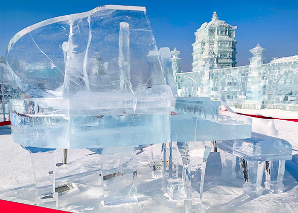 Ice Sculptures in Winter