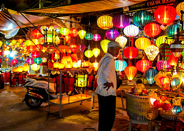 Lanterns in Saigon Streets