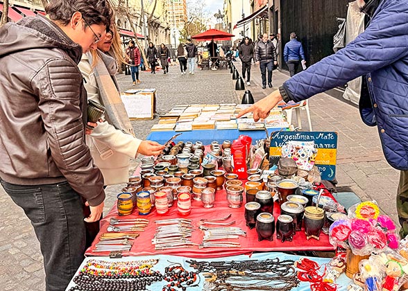 Locals Picking out Mate Tea Set